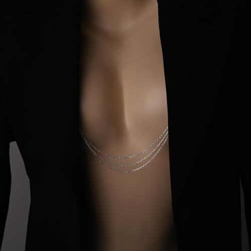 Emerald Crystal Dangle Fake Nipple Rings Body Chains Adjustable Non Piercing Nipple Noose Bra Chest Nipple Chains Sexy Clothes Accessories for Women