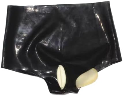 Latex Women's Rubber Shorts With Front And Anal Cover