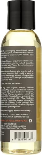 Soothing Touch Organic Bath, Body & Massage Oil, Sandalwood, 4 Fl Oz