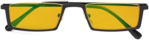 Eyekepper Blue Light Blocking Glasses Half-Rim Computer Glasses-Nighttime Eyewear-Special Orange Tinted Eyeglasses (Black, 1.50)
