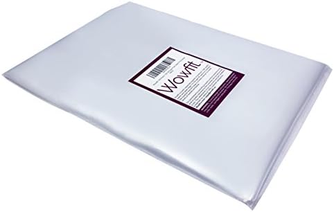 Wowfit 10 CT 24x36 Inch Clear Plastic Flat Open Poly Bags, 1.6 Mil Food-Grade – Great for Bread Proofing, Posters, Blueprints, Artwork, Canvas, Cushions, Furniture Covers, and More