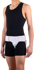 FlexaMed Left Side Inguinal Groin Hernia Truss with Compression Pad White - Large