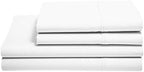 100% Cotton Sheets - Real 800 Thread Count 4 Piece Bed Sheet Set - Soft & Smooth Hotel Luxury 4pc Sheet Set Solid 18 inches Deep Pocket (White, RV-King)