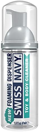 SWISS NAVY Toy & Body Foaming Cleaner 1.6oz and Premium Water-Based Personal Lubricant 6oz