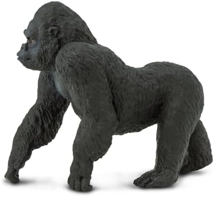 Safari Ltd. Lowland Gorilla Figurine - Lifelike 4.25" Primate Figure - Educational Toy for Boys, Girls, and Kids Ages 3+