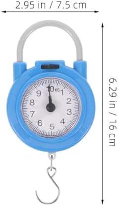 Alipis 2pcs Portable Mini Hanging Electronic Weighing Scales with Hook, High Precision Spring Luggage Scales for Travel and Home Use, Yellow and Blue