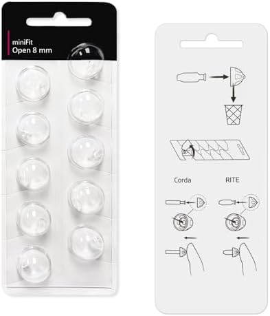 (Open Vent 8mm) Hearing Aid Domes for Oticon Minifit, Oticon Ear Caps Replacements Parts AccessoriesDomes for Oticon Hearing Aid Supplies Cleaning Kits(30 Pcs)