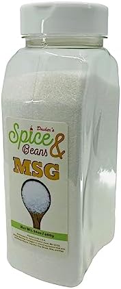 MSG Seasoning Powder | Monosodium Glutamate | Easy Shake Jar | Non-GMO | by Dasher's Spice & Beans | 24 oz.