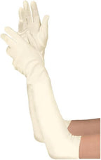 Lansian Long Opera Party Gloves for Women 1920s 20s Satin Gloves Costumes Elbow Length Bridal Evening Dress, 21 inches