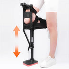 Hands Free Crutch, Ankle Fracture Walker Height Adjustable Knee Crutches for Adults Non-Slip Assistive Device Walking aids,Leg Support,Freedom Leg Brace,Blue,Left Leg