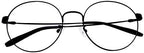 Classic Round Photochromic Reading Glasses Mens Womens +1.25 Readers Black Metal Frames Eyewear
