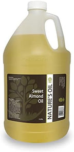 Sweet Almond Oil Gallon - 100% Pure Carrier for Massage, Diluting Essential Oils, Aromatherapy, Hair & Skin Care Benefits, Moisturizer & Softener - by Nature's Oil.