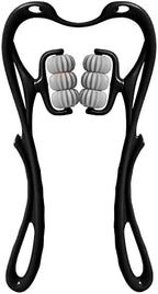 HaSeftni Neck Massager, Upgrade 6 Balls Massage Point Roller Massager for Pain Relief Handheld Tool Suitable Legs Waist and Shoulder Relaxer - Black