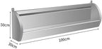 Men Urinal Wall Mounted Stainless Steel Urinal, Commercial Urinal Lengthened 100CM with Drain Pipe, Space-Saving Toilet Mens Urinal, for Schools, Hospitals, Bars, and Public Places