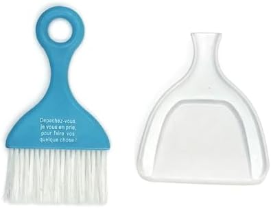 Mini Dustpan Set Brush for Table Whisk Brooms Small Dustpan Broom Set Mini Dust Pans with Brush Tiny Cleaning Table Sweep for Car Desk Keyboard Countertop Nest (Blue)