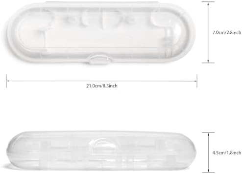 Electric Toothbrush Case Compatible with Oral B/Oral-B Pro/iO/Philips Sonicare/Demita/Bitvae and most other Brand Electric Toothbrushes on the market，Transparent