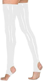 Lingerie PVC Stocking Open Toe Foot Stockings Faux Leather High Tube Dance Socks Thigh Highs Stock,White,L