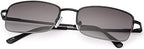 MIRYEA Full Lens Reading Glasses Spring Hinge UV400 Protection Sunglasses Blue Light Blocking Sun Readers for Men and Women