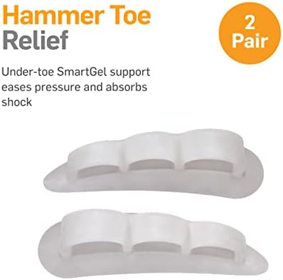 NatraCure Three Loop Hammertoe Corrector Pad Cushions (S/M) - 2 Left and 2 Right