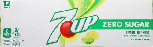 7UP Zero Sugar Lemon Lime Soda, 12 fl. oz. Cans, (Pack of 24)