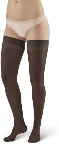 Ames Walker AW 74 Soft Sheer Thigh Highs w/Band 8-15 mmHg