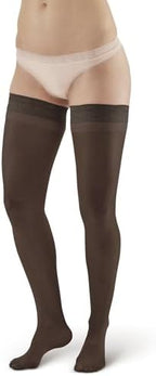 Ames Walker AW 74 Soft Sheer Thigh Highs w/Band 8-15 mmHg