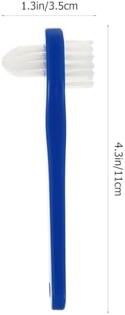 ARTIBETTER 2Pcs Double-Sided False Toothbrush Cleaning Tool (White + Blue)