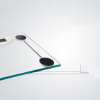 Digital Body Weight Scale with LCD, Square Electronic Bathroom Weighing Scale 290X280Mm High Strength Toughened Glass for Home Use Accurate Measurement