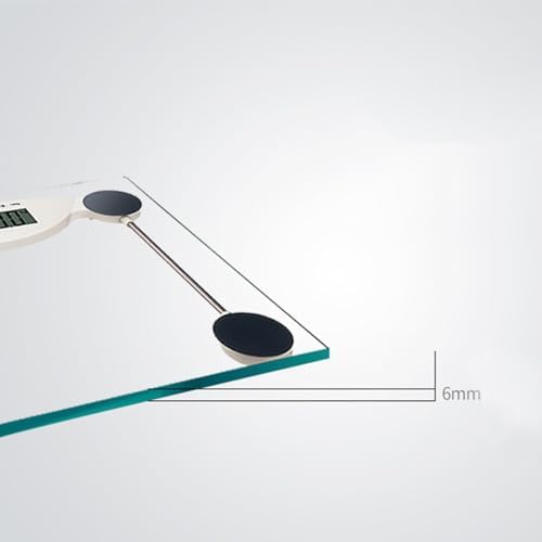Digital Body Weight Scale with LCD, Square Electronic Bathroom Weighing Scale 290X280Mm High Strength Toughened Glass for Home Use Accurate Measurement