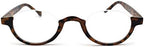SA106 Bottom Half Plastic Rim Round Oval Powered Reading Glasses