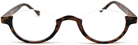 SA106 Bottom Half Plastic Rim Round Oval Powered Reading Glasses