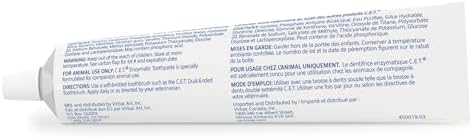 Virbac C.E.T.® Enzymatic Toothpaste| Tartar & Plaque Control for Fresh Breath | Pet Dental Care Toothpaste |Vanilla Mint Flavor, 2.5 oz