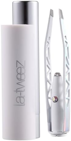 Pro Illuminating Tweezers & Mirrored Carry Case with Diamond Dust Tips, Unicorn, 0.5 pound