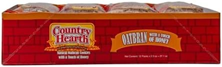 Country Hearth Natural Oatbran Cookies with a touch of honey 12 packs of 2.3 oz