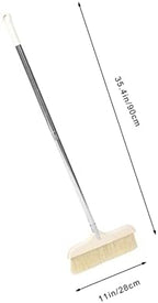 Detachable Soft Bristle Broom Handle for Efficient Floor Cleaning at Lightweight Design for Comfortable to Hold and Storage for Narrow Spaces