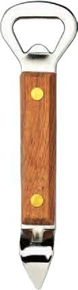 Deluxe Bottle/Can Opener, Wood Handle