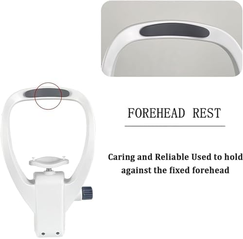 Chin Rest Forehead Support Optometry Accessories, Ophthalmic Auto Refractometer Rest Vision Vision Training Forehead Bracket,with Adjustment Knob, Glasses Equipment for Auto Refract,White