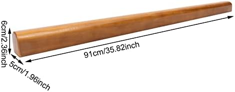 Wood Handrails for Indoor Stairs, 3Ft Safety Non-Slip Stair Railing, Professional Pine Handrails Support Rod Complete Kit for Lofts Bars Guardrail Corridor