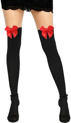 SATINIOR Women Socks Thigh High Socks with Bows, Satin Bow Stockings Women Knee Highs Stock over Knee