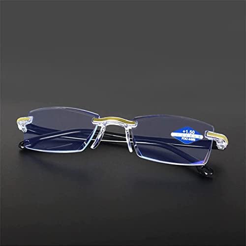 Color Glint Sapphire High Hardness Anti-blue Progressive Far And Near Reading Glasses, For man and woman