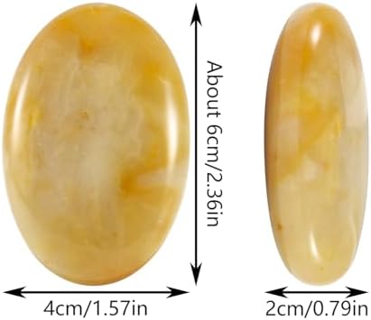 Citrine Crystal Palm Stone, Worry Stones, Crystals and Healing Stones, Polished Rocks, Natural Gemstones, Chakra Stones for Healing Crystals Daily Use