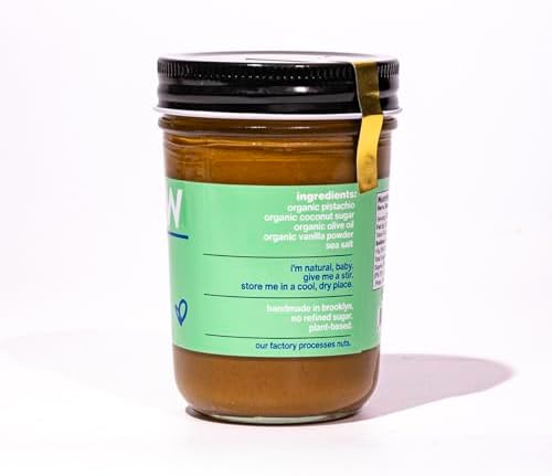 Fine & Raw Sweet Pistachio Spread, Vegan Pistachio Butter, Organic Pistachio Spread 8 Ounces