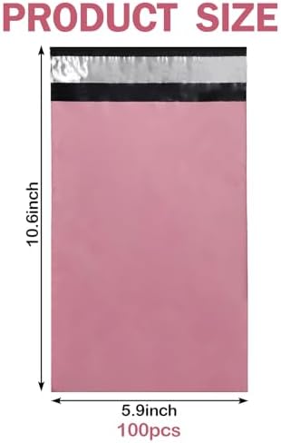 100Pcs Pink Sanitary Napkin Disposal Bags,Feminine Hygiene Disposal Bags for Tampons and Pads,Sealed Opaque for Privacy,Waterproof and Leak-Proof,Odor-Blocking,Self-Sealing Seals,5.9x9 Inch