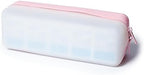 Disposable Daily Contact-Lens Case Organizer, Travel-Friendly, Premium Quality, Water-Resistant Silicone Case with Clearly Labeled R & L, Storage up to 30 lenses (Pink)