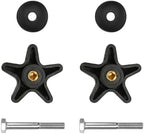 Tinoaly 2 Sets Rollator Walker Replacement Knobs, Comfortable Replacement Arm Adjustment Knobs Universal Drive Walker Parts Accessories for Rollator (Black)