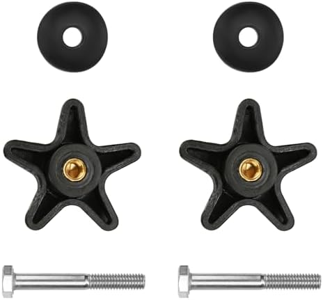 Tinoaly 2 Sets Rollator Walker Replacement Knobs, Comfortable Replacement Arm Adjustment Knobs Universal Drive Walker Parts Accessories for Rollator (Black)