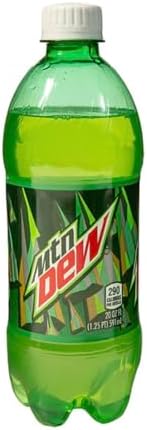 Mountain Dew Soda, 20 Fl Oz (Pack of 24)