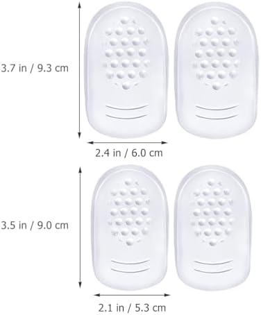 4Pairs Heel Pads for Women Shockproof Self-Adhesive Cushions for High Heels Sneakers More Comfortable Gel Inserts Prevent Foot