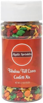 Mystic Sprinkles Autumn/Fall Sprinkle Mixes (Fabulous Fall Leaves Confetti Mix 2.7oz)