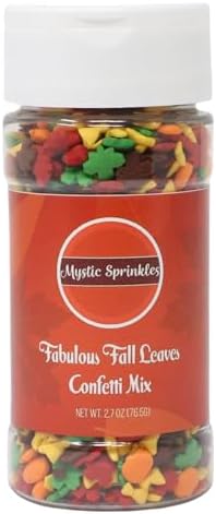 Mystic Sprinkles Autumn/Fall Sprinkle Mixes (Fabulous Fall Leaves Confetti Mix 2.7oz)